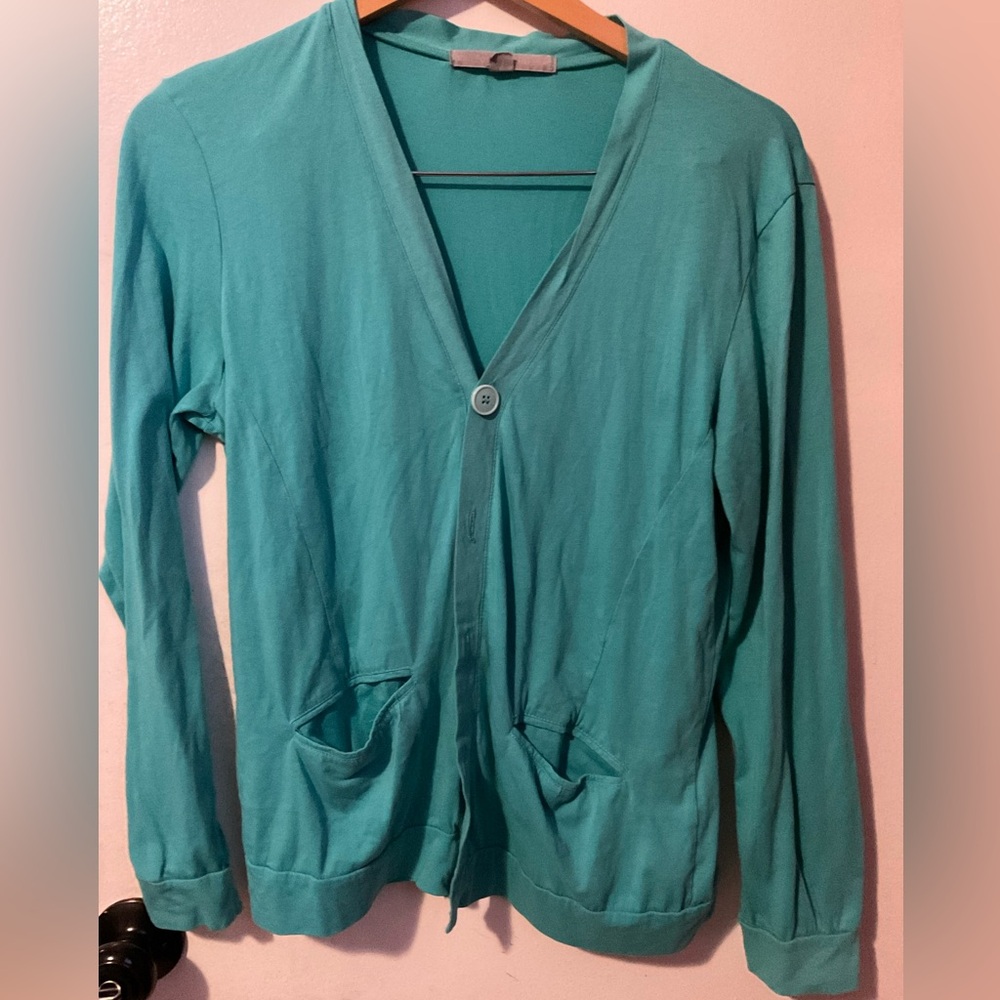 Heritage 1981 women’s Teal Button-Up Cardigan size L